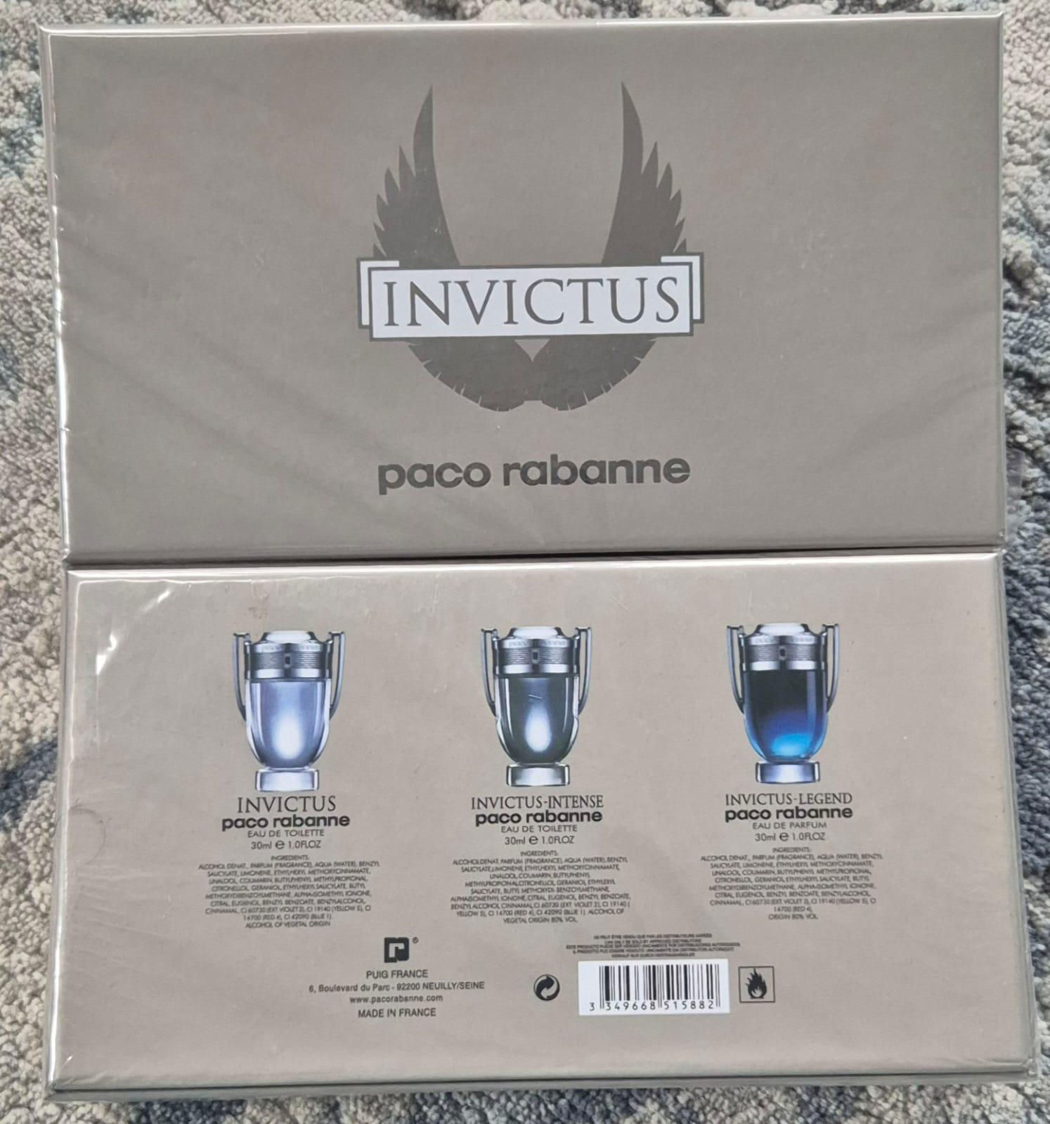 Paco Rabanne Invictus set (3x30ml)