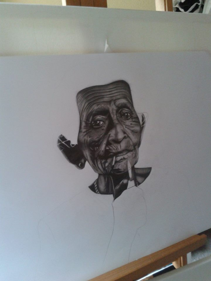 Old lady smoke