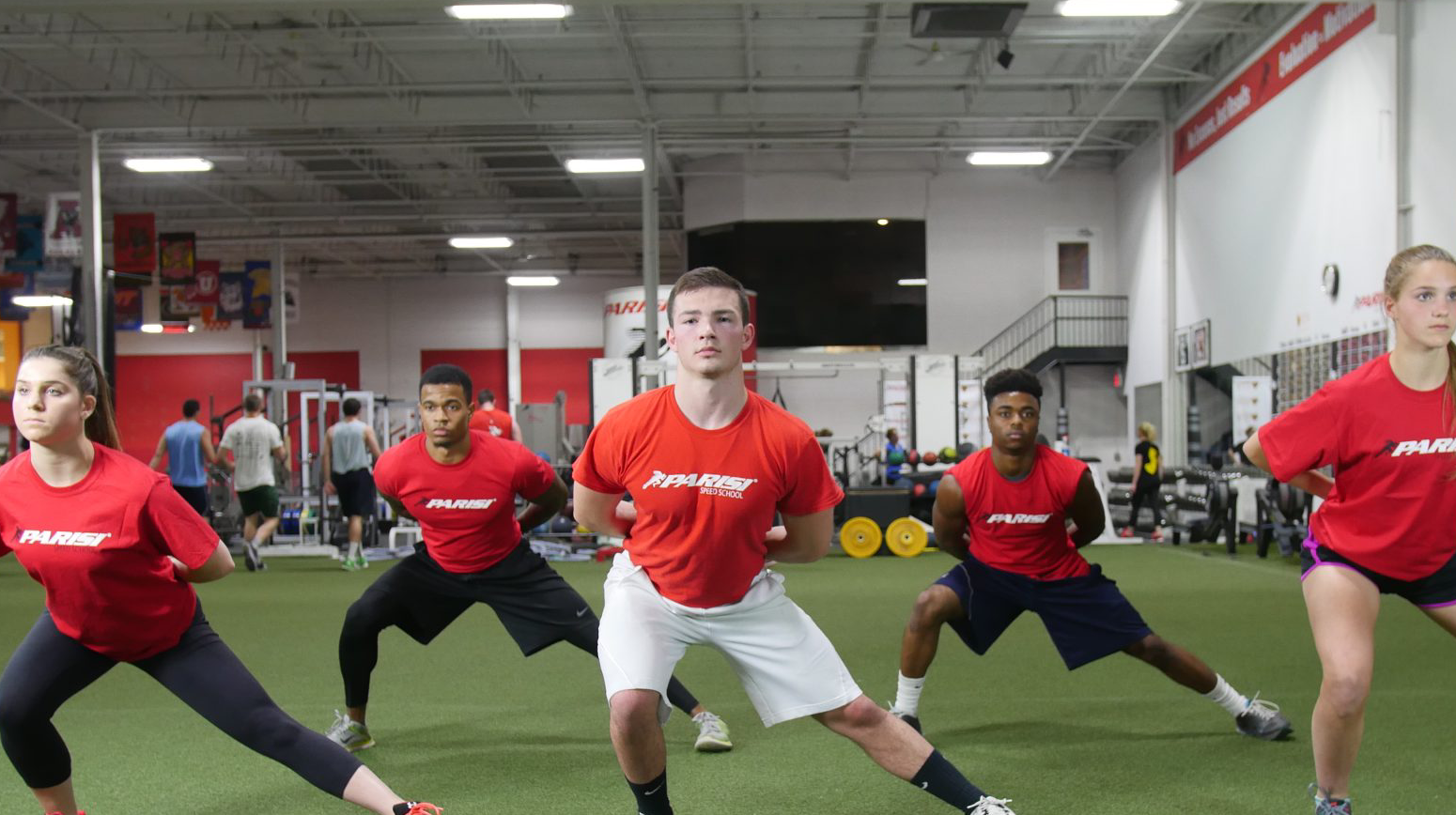 Group of Athletes Performing a Sports Performance Session