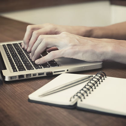 Digitando no Notebook