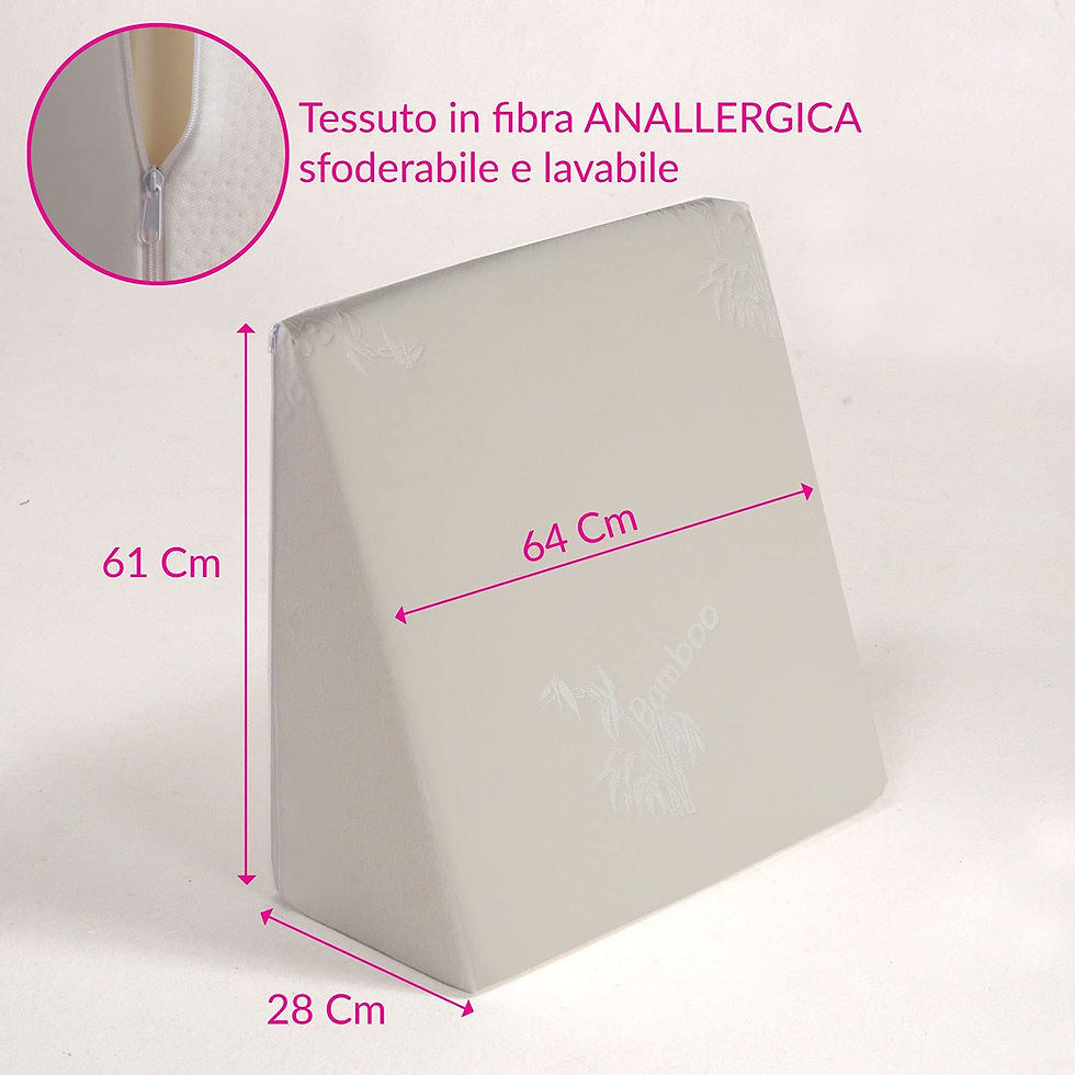 Miniatura: Cuscino ortopedico DISP. MEDICO, Tessuto anallergico sfoderabile, cuneo postura