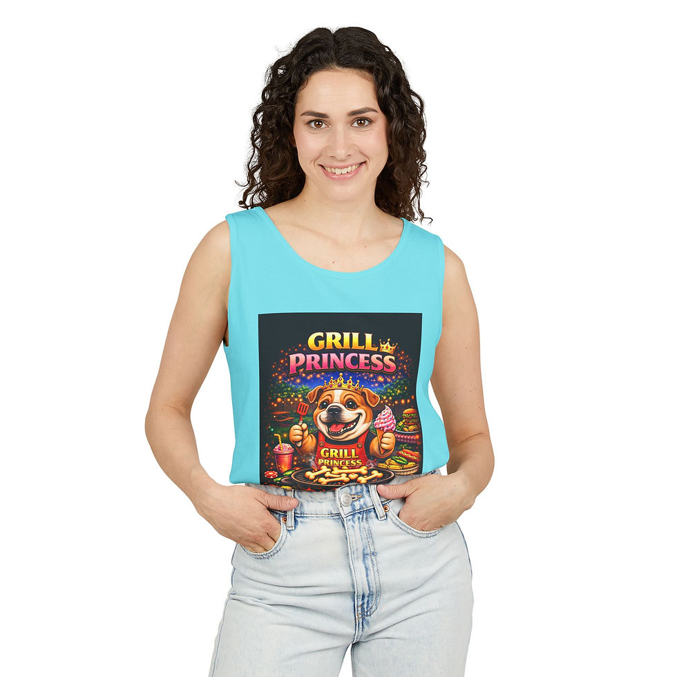 Thumbnail: Grill Princess Tank Top — Funny BBQ BBQing Chef Dog Graphic