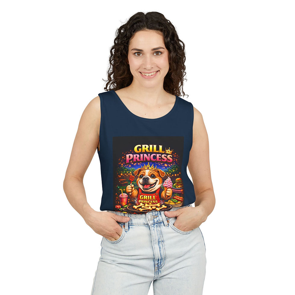 Thumbnail: Grill Princess Tank Top — Funny BBQ BBQing Chef Dog Graphic