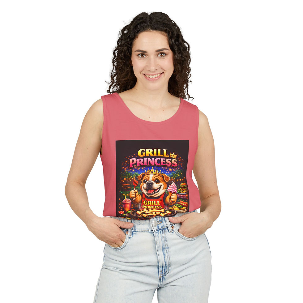 Thumbnail: Grill Princess Tank Top — Funny BBQ BBQing Chef Dog Graphic