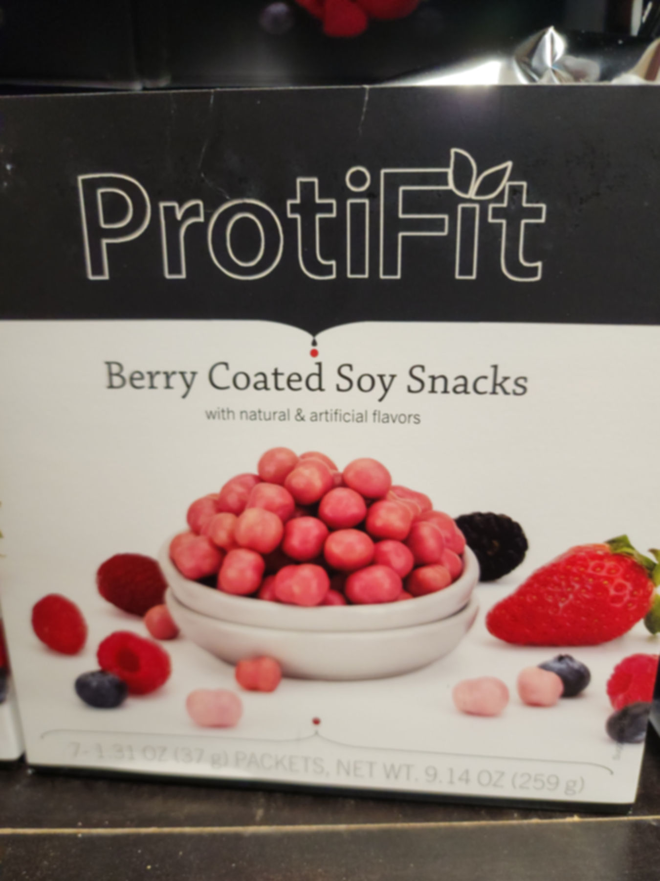 Berry Coated Soy snacks protein based
