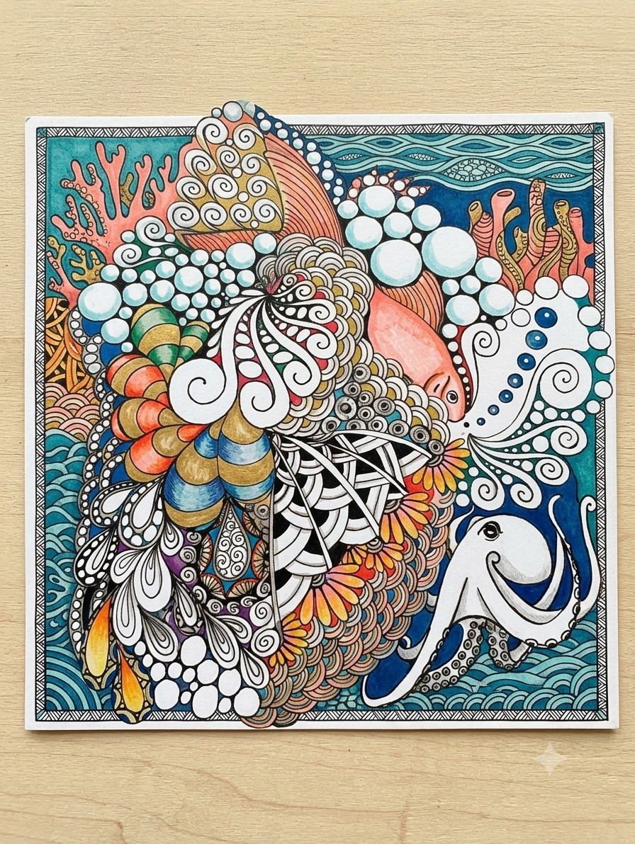 August Zentangle with Lori Morris via Zoom