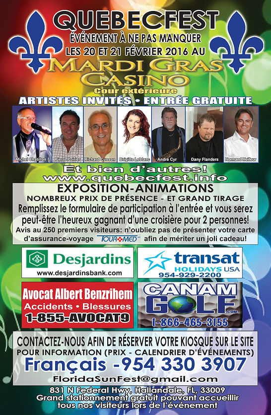 QuebecFest at Mardi Gras Casino poster