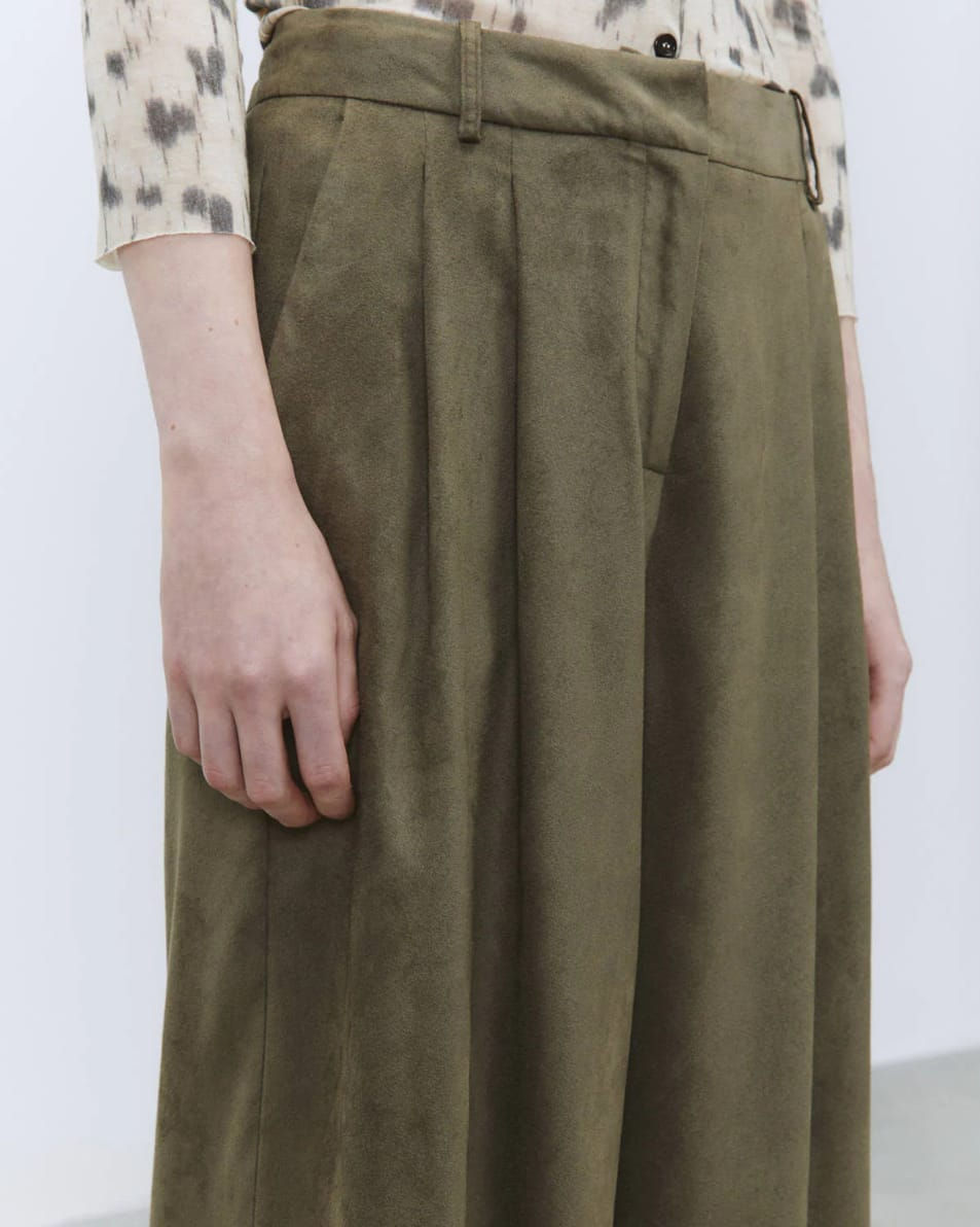 Miniatura: PANTALONE DAINETTO CON PINCES ALYSI