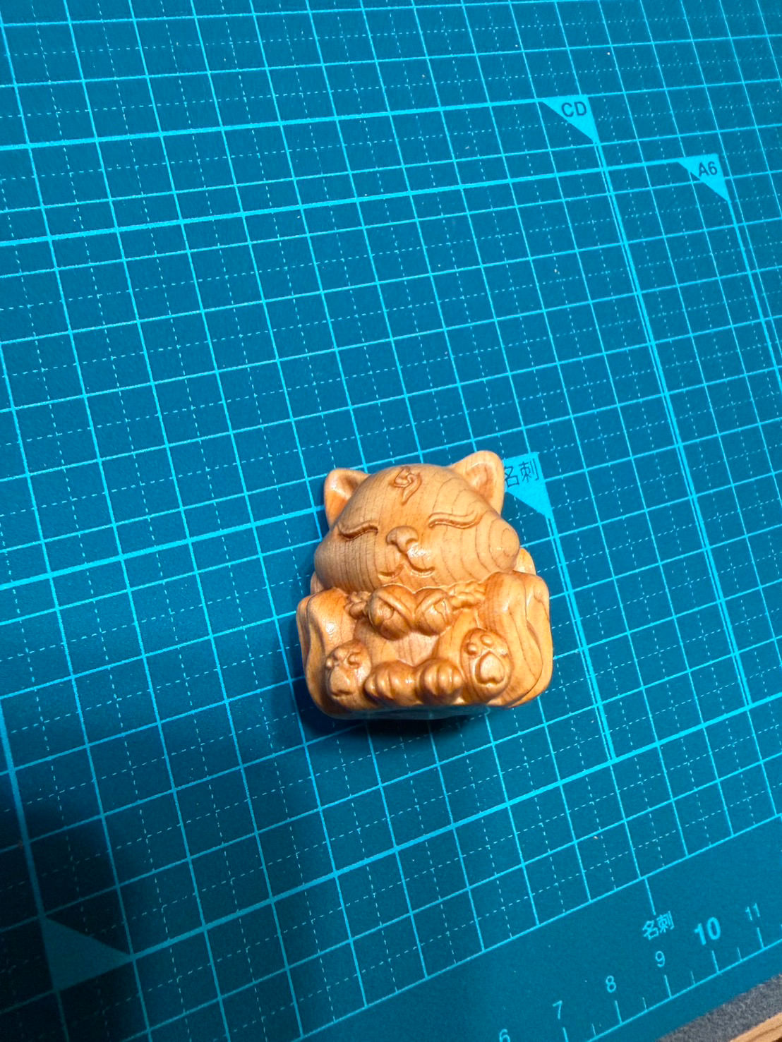 九尾の狐 木製置物