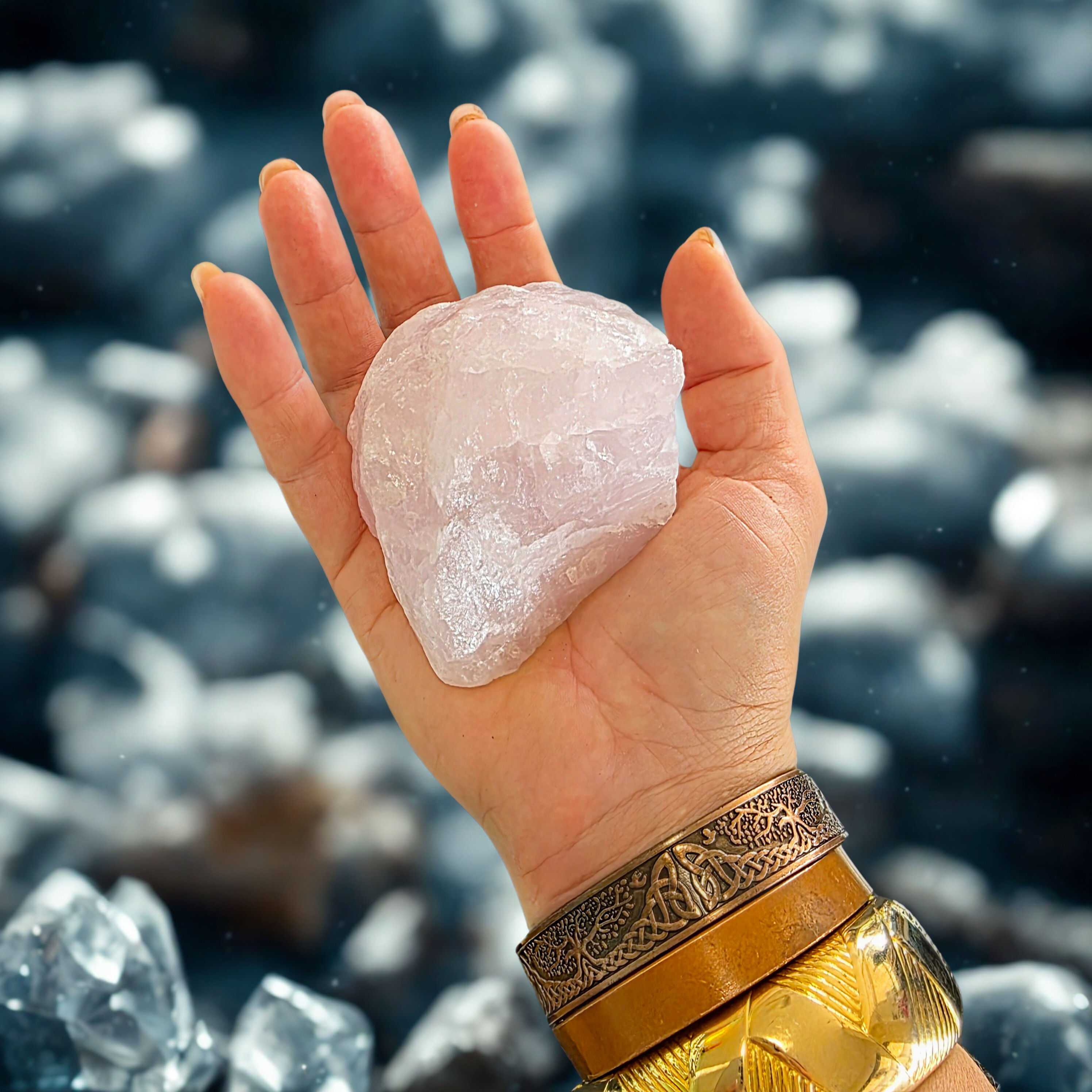 Raw Rose Quartz Crystal - 300g - Love and Compassion