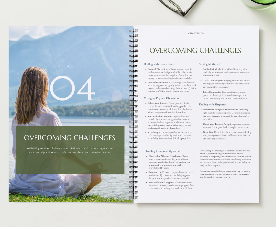 Meditation Guided Journal: Your Sanctuary for Inner Calm - Digital eBook