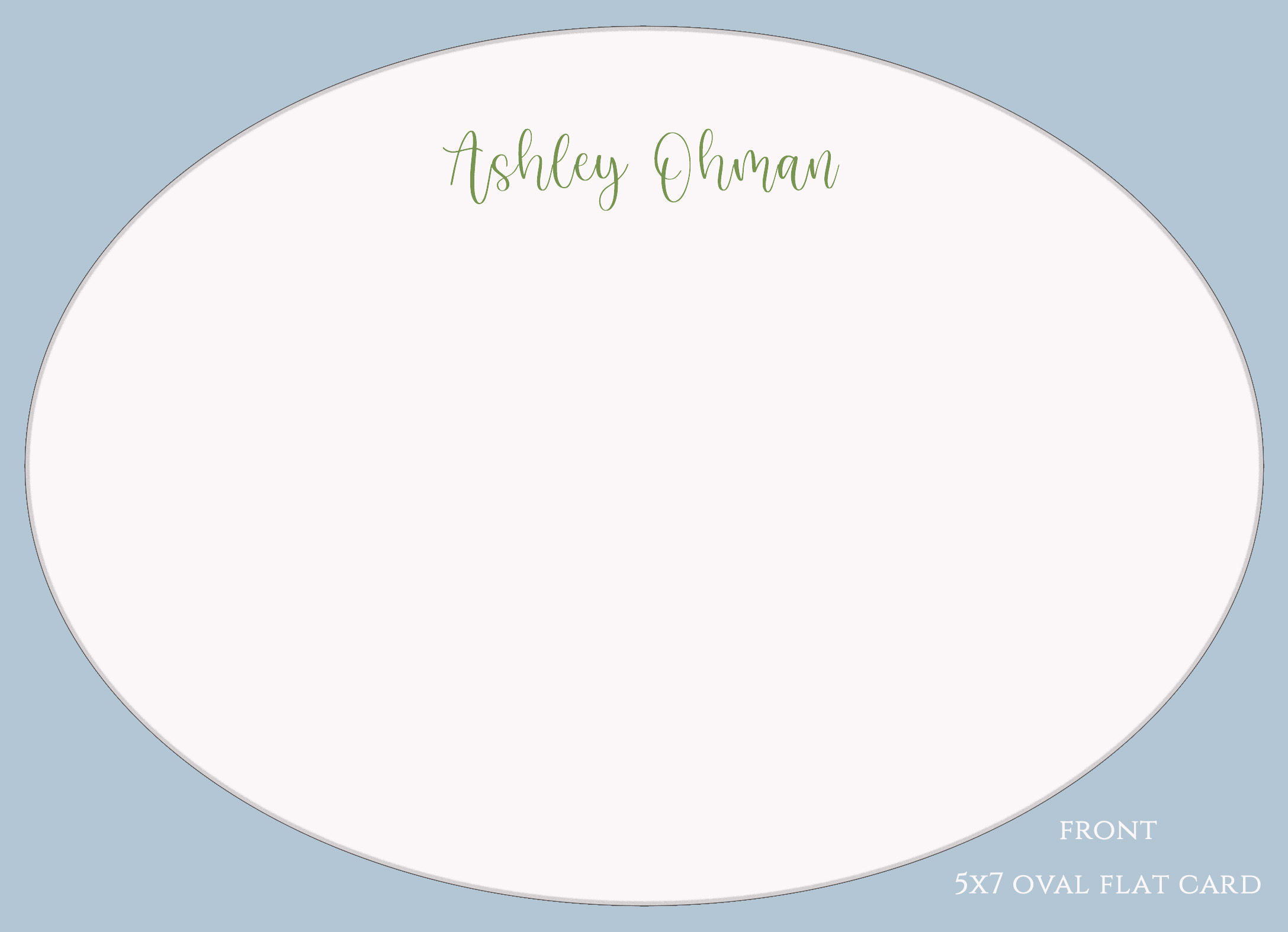 Oval Floral Stationery