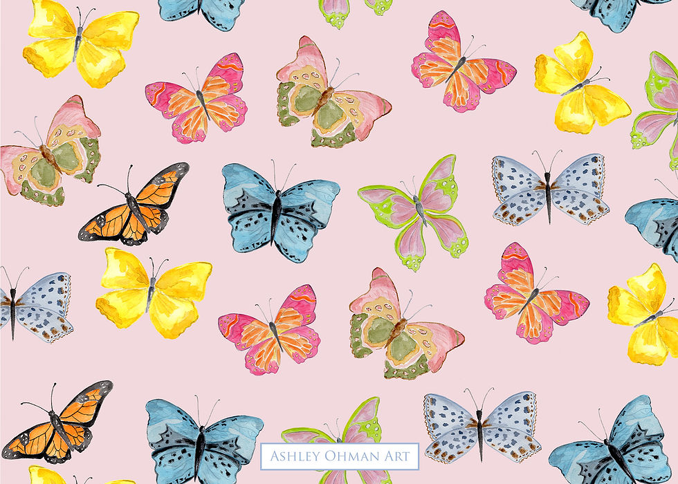 Thumbnail: Butterfly Notecards -Pink
