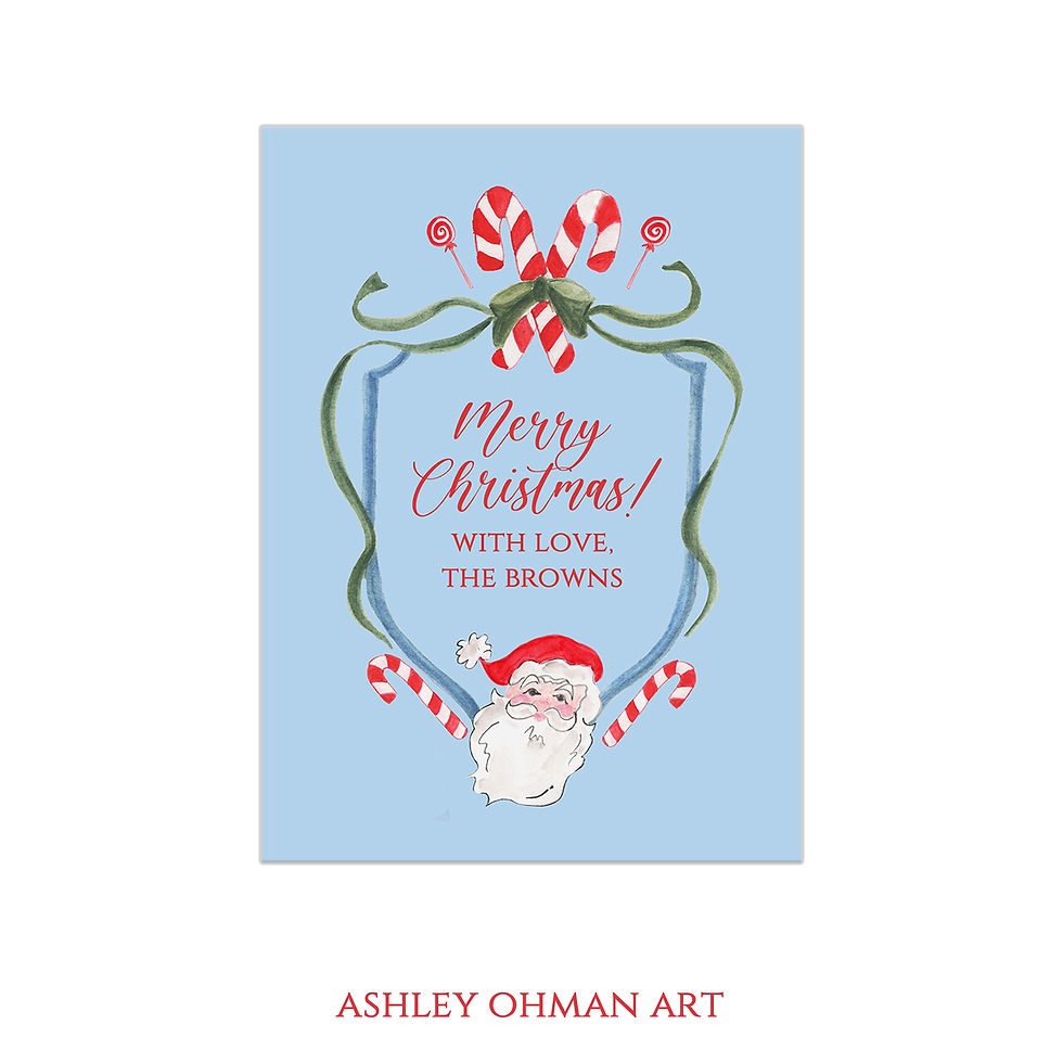 Santa Crest Gift Tag