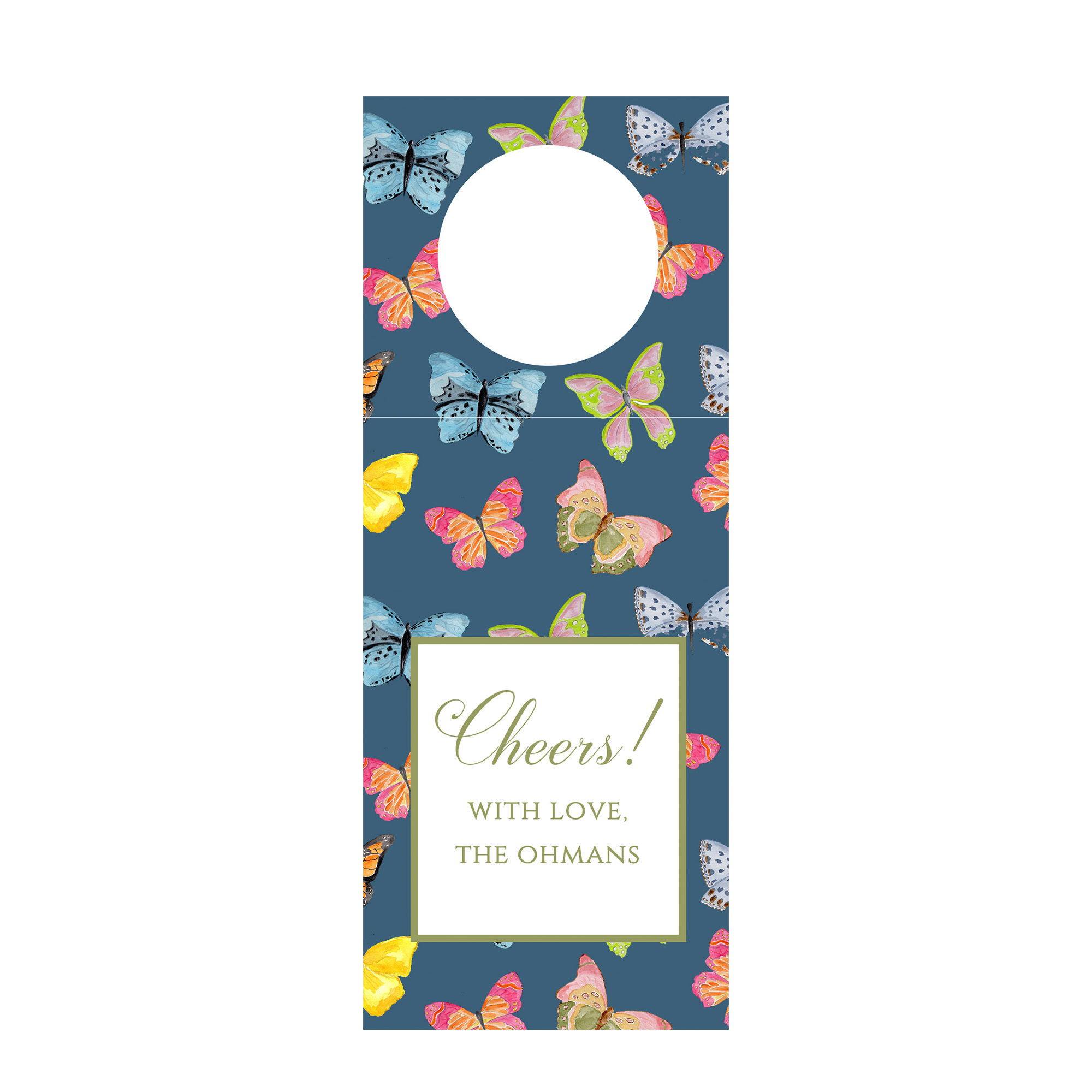 Butterfly Wine Tag