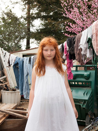 Girl in Backyard