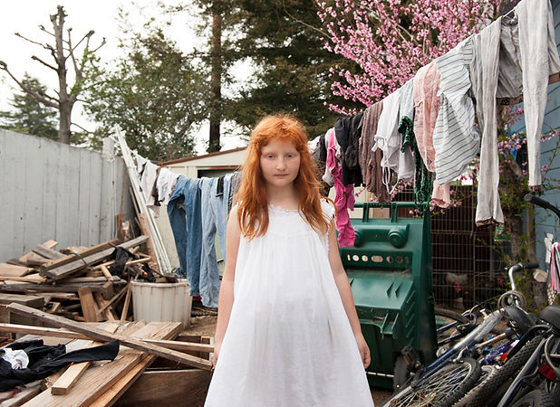 Girl in Backyard