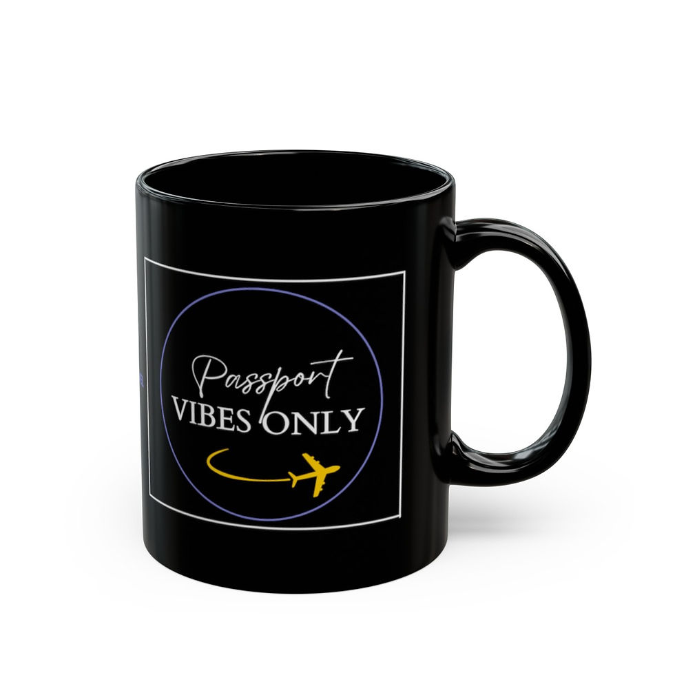 Thumbnail: Passport Vibes Only Black Mug (11oz, 15oz)