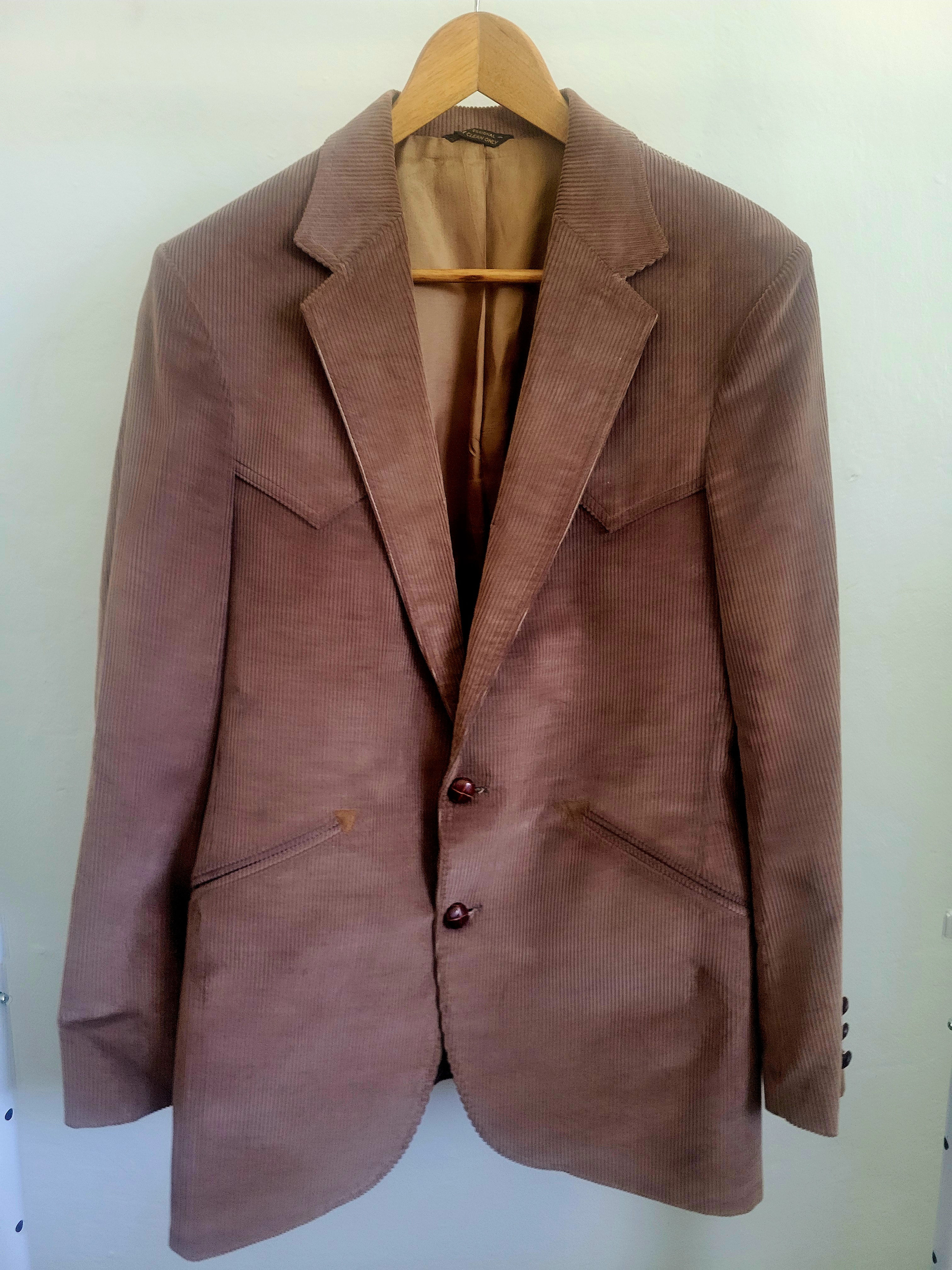 Vintage 1982 Levi's For Men Western Brown Slim Fit Corduroy Blazer M