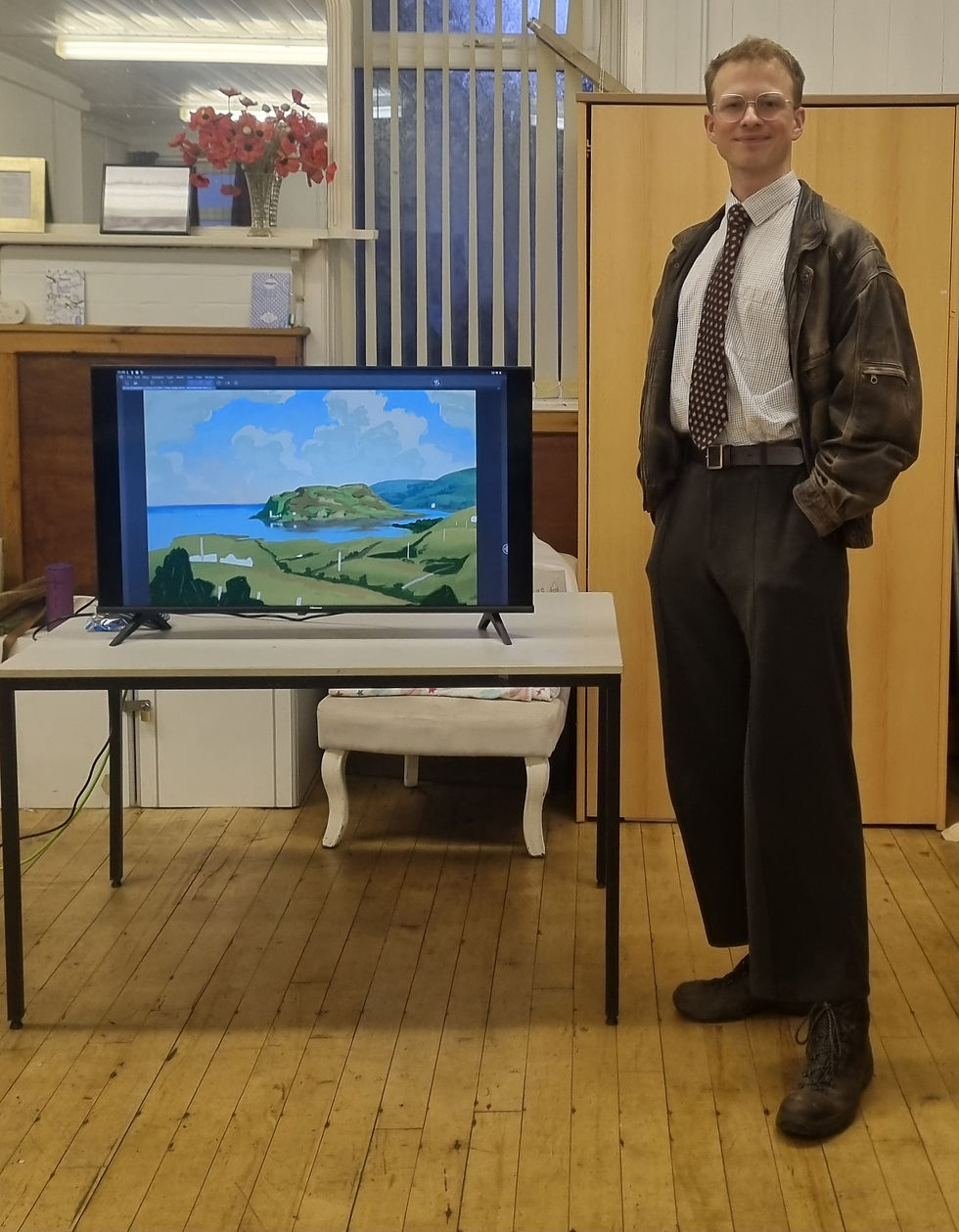 Jacob Currie at a Digital Art demonstration in Barrow in Furness