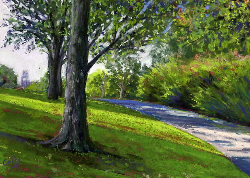 Barrow Park in Pastels by Cathy Holmes
