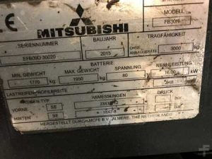Miniaturbild: Elektrostapler Mitsubishi, FB30AN, 4Rad
