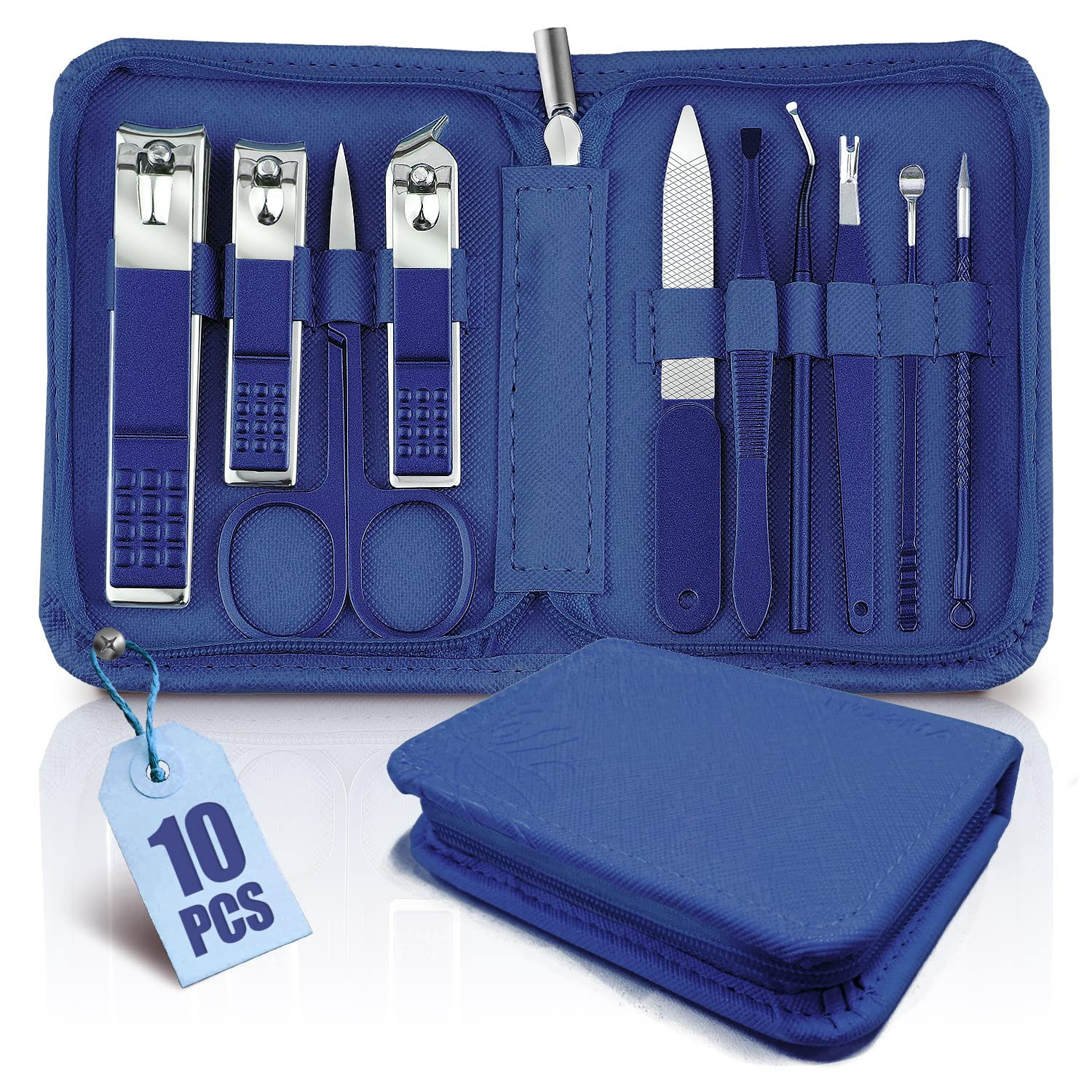 WOAMA 10 in 1 Manicure Set Travel Nail Clipper Set Mini Pedicure Kit Manicure Se