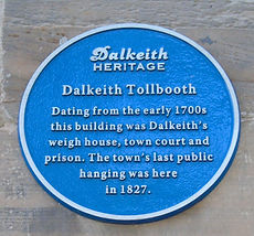 Dalkieth Tollbooth Plaque