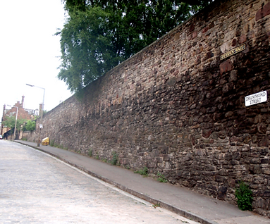 Flodden Wall Drummond Street Edinburgh City Wall.