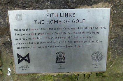 Leith Links Home of Golf Plaque