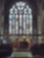 Holy Trinity Aisle and stai glass window