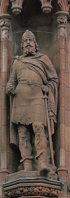 statues of King Malcolm III scottish national portrait gallery queen street edinburgh