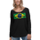 Thumbnail: Brazilian Flag Ladies' Long Sleeve Tee