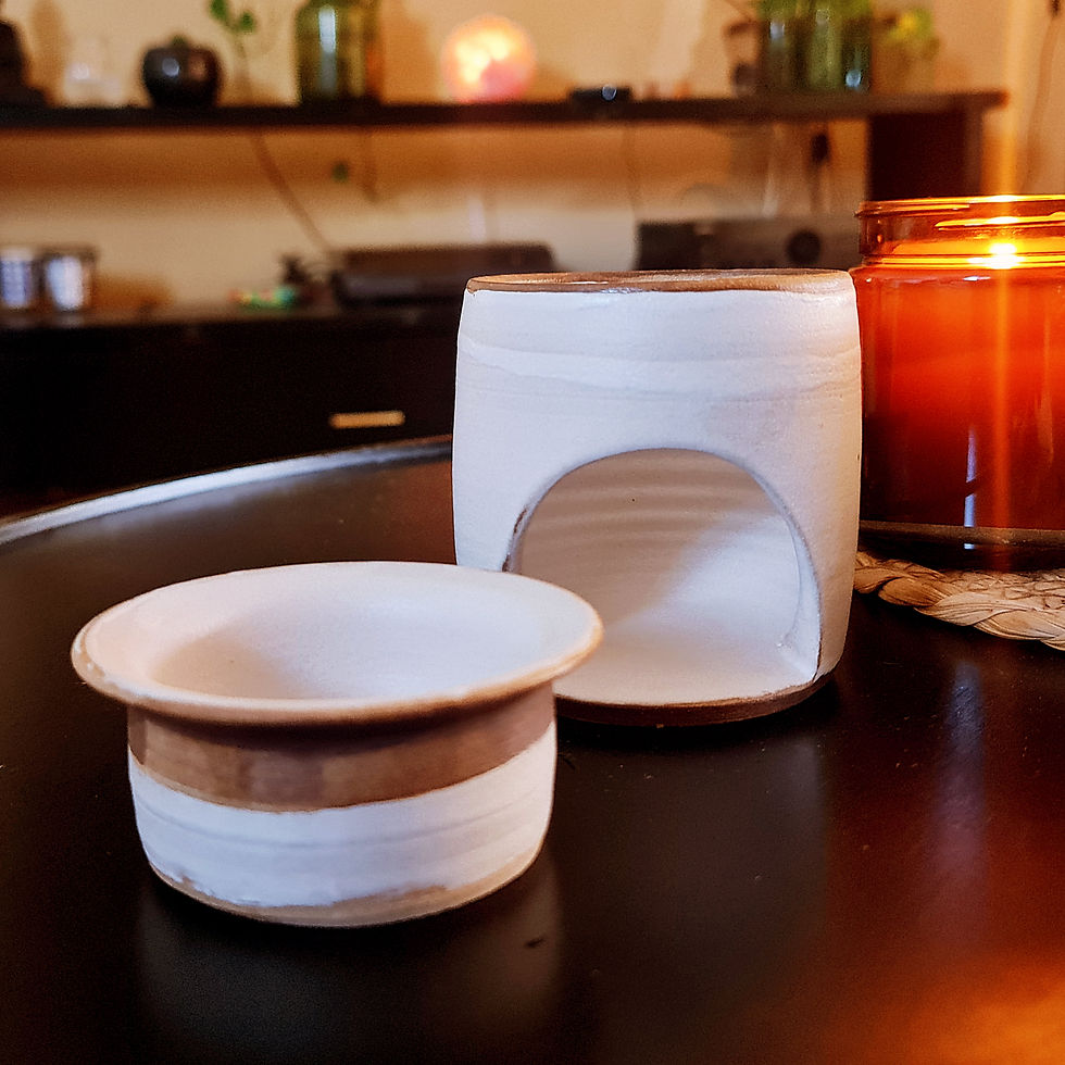 תמונה ממוזערת: מבער שמנים מהודר להפצת ריח נעים בחלל הבית או במשרד+שמן אתרי לבנדר