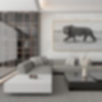Mockup of image framed on a wall