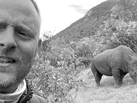Me with a protected Rhino in Masai Mara