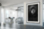 'primeval stare' on the wall in an office