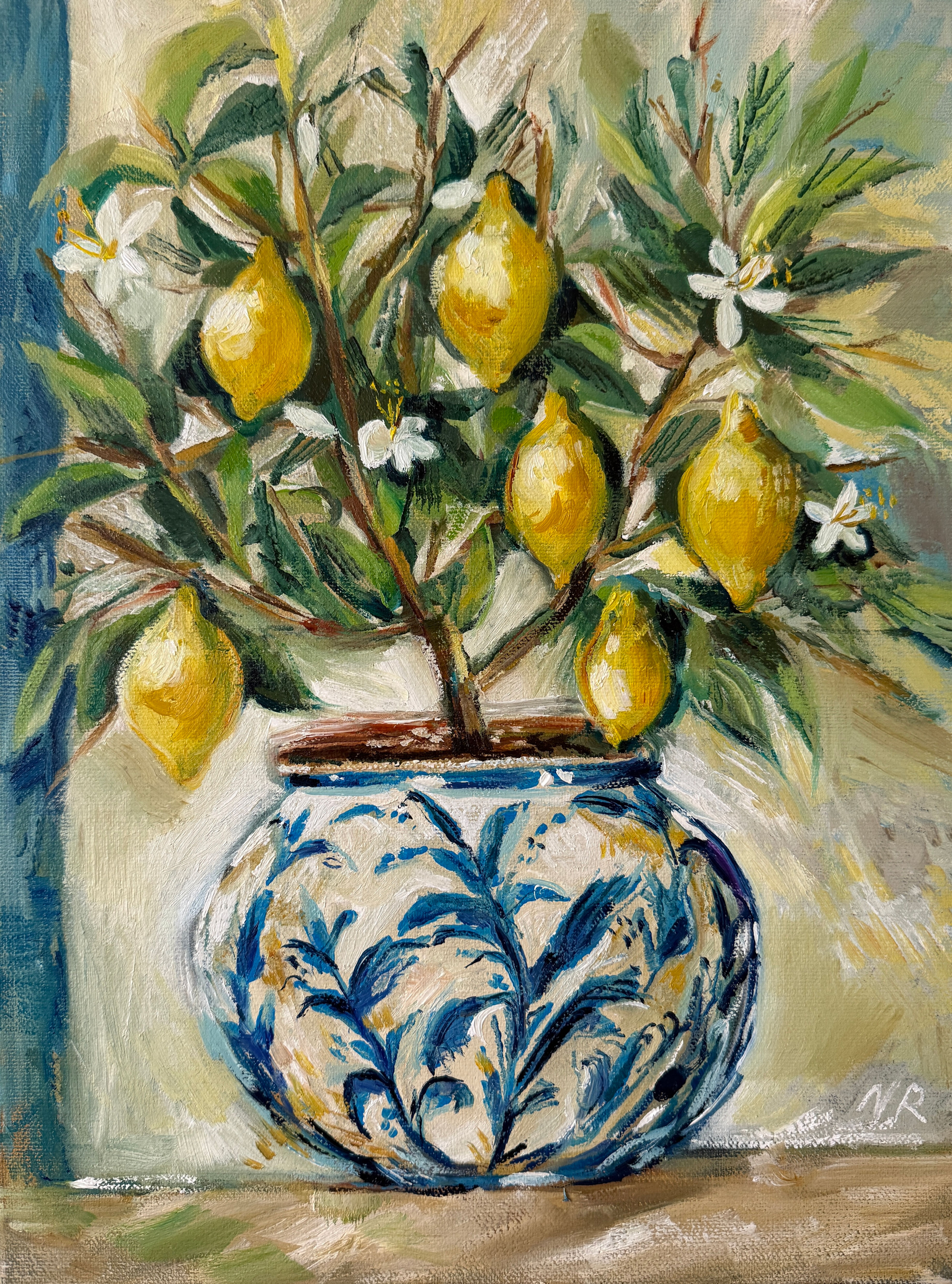 All That Is Still To Come original lemon tree oil painting by Natalie Rymer