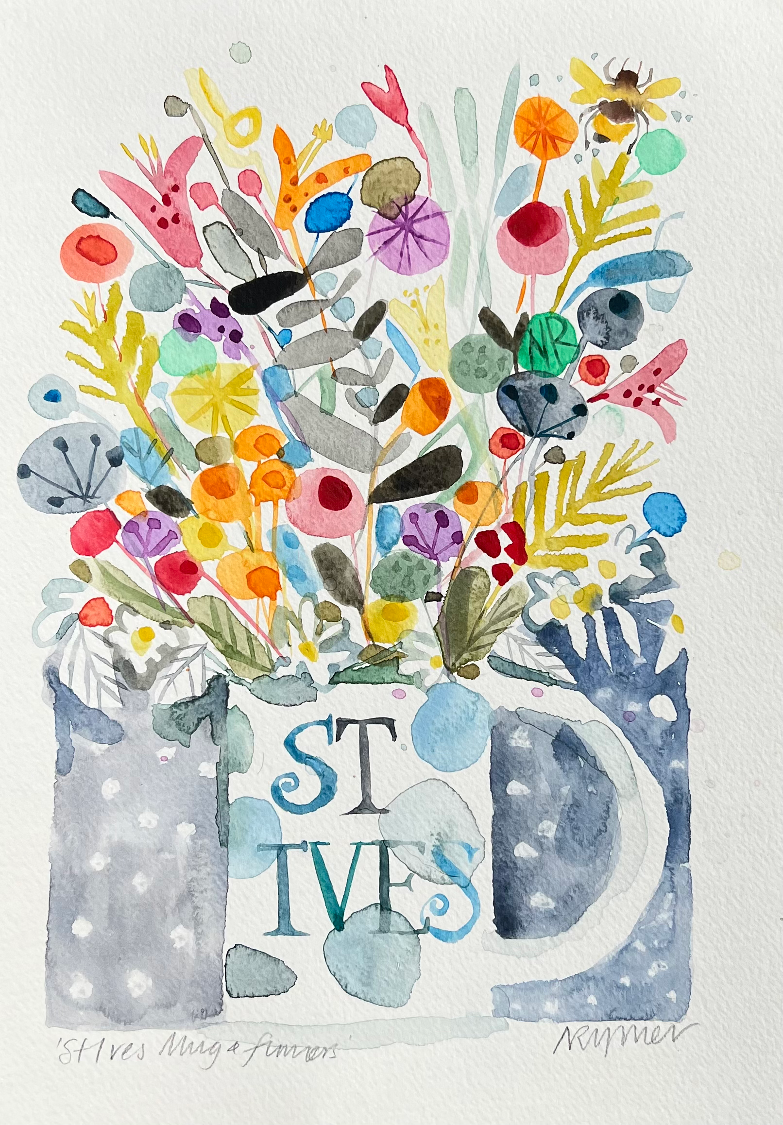 St IvesMug And Flowers 