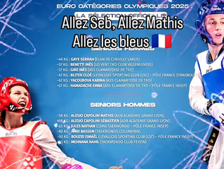 Mathis et Sébastien sélectionnés pour représenter la France aux championnats d'Europe catégories olympiques!