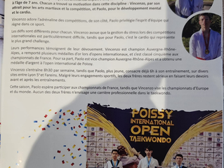 Paolo et Vincenzo en vedette du bulletin municipal de Frans!