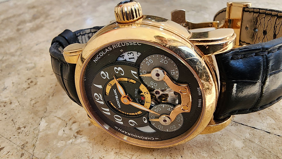Thumbnail: Montblanc Nicolas Rieussec Watch Chronograph 43mm Rose Gold Automatic 7219