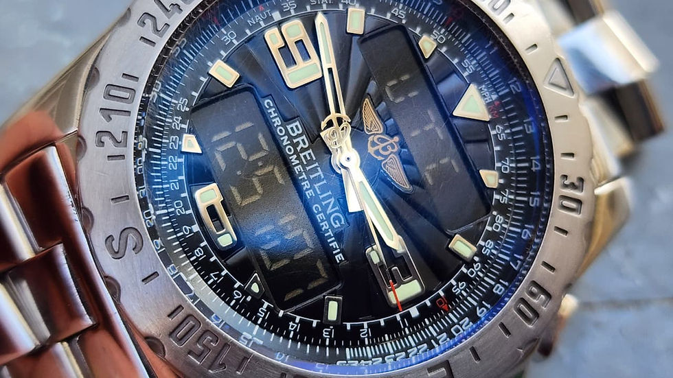 Thumbnail: Breitling Airwolf A78363 Watch 44mm Quartz Steel Dark Grey Dial Small Bracelet