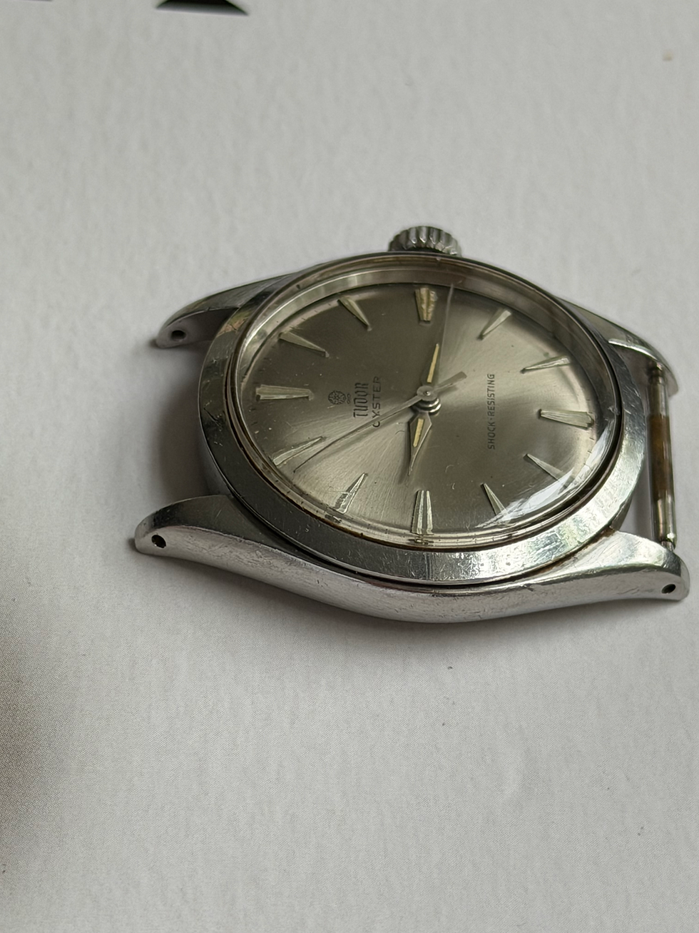Thumbnail: 1960s Tudor Oyster Small Rose 7934 Watch 34mm Manual Wind Steel Grey Dial
