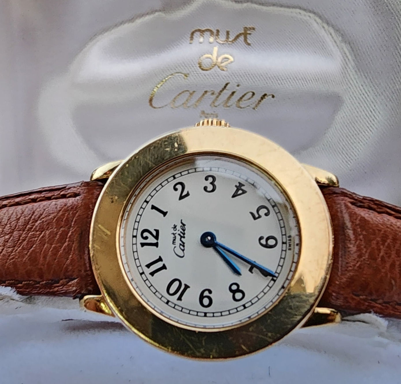 Cartier Must Watch 27mm Vermeil Quartz Gold Luxury Vintage Ladies