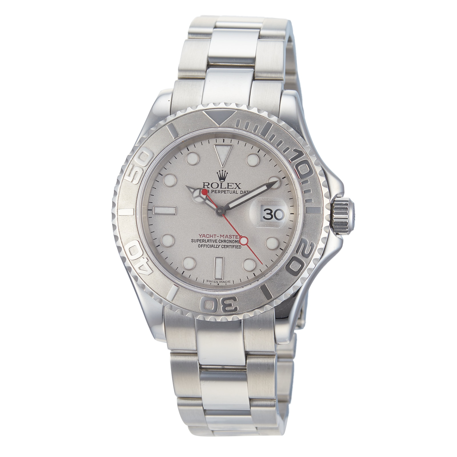 Rolex Yachtmaster Steel and Platinum 40mm Automatic Wristwatch Full Set