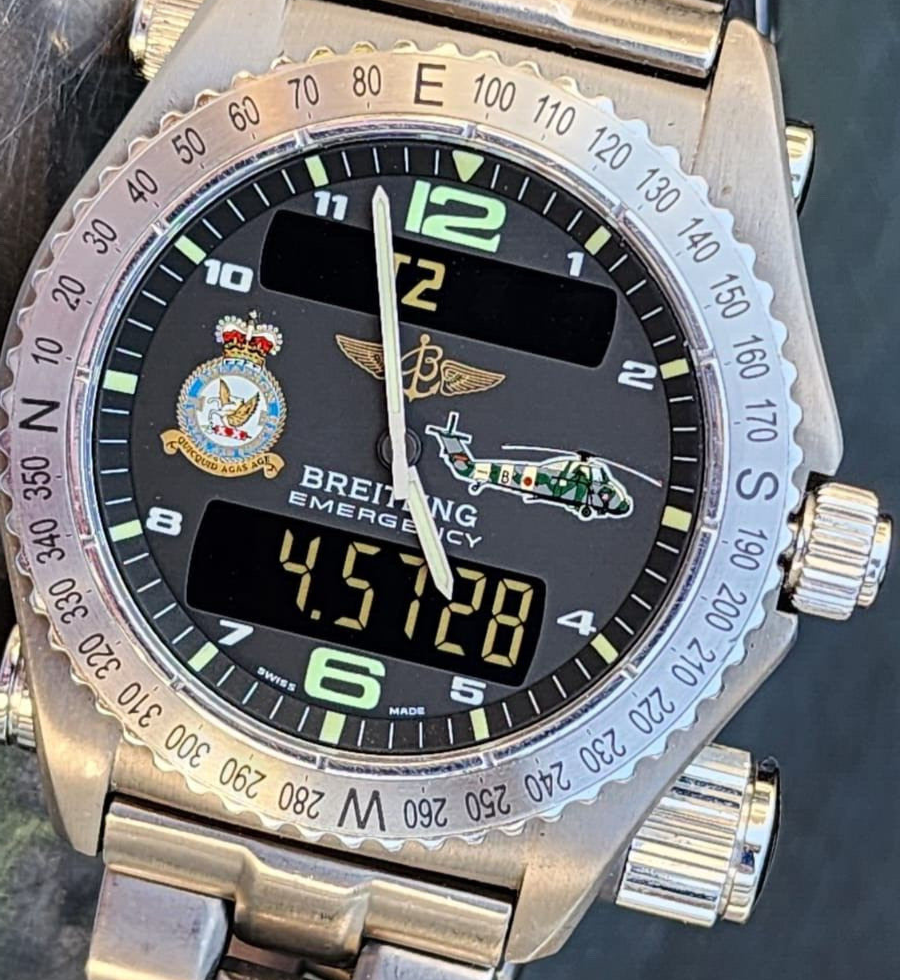 Breitling Emergency E56121 Royal Air Force RAF Logo Titanium 43mm Wristwatch