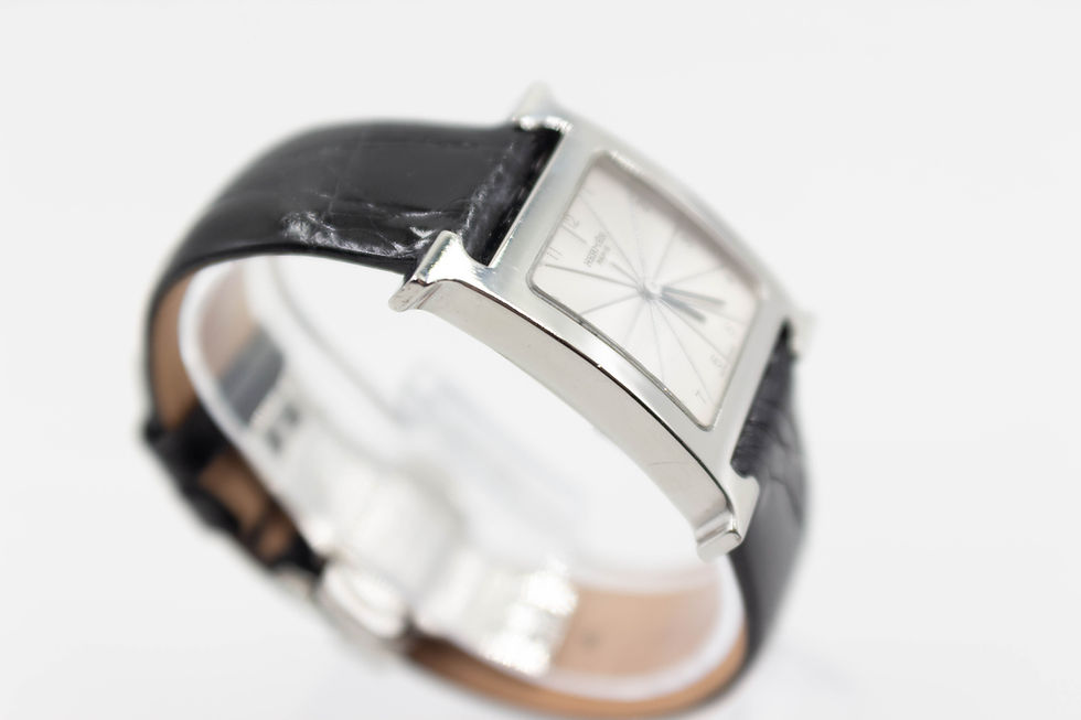 Thumbnail: Hermès Heure H Guilloche Dial Wristwatch