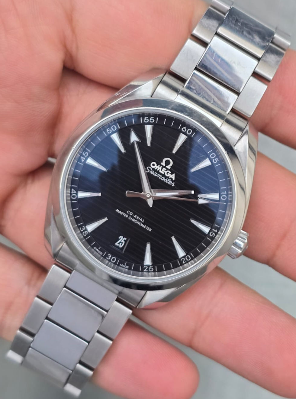 Omega Seamaster Watch Aqua Terra 150m Co Axial Black Dial 41mm Automatic Steel