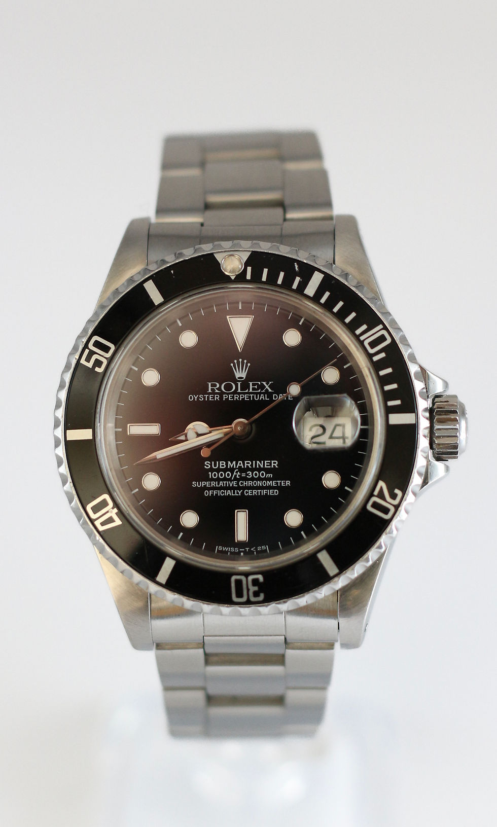 1991 Rolex Submariner Watch 16610 Automatic 40mm Steel Case Black Dial Vintage